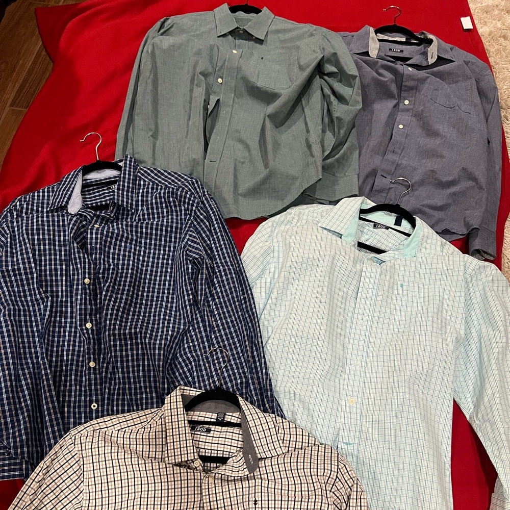 BUNDLE FOR $20 Izod Men's Casual Button Down Shirts